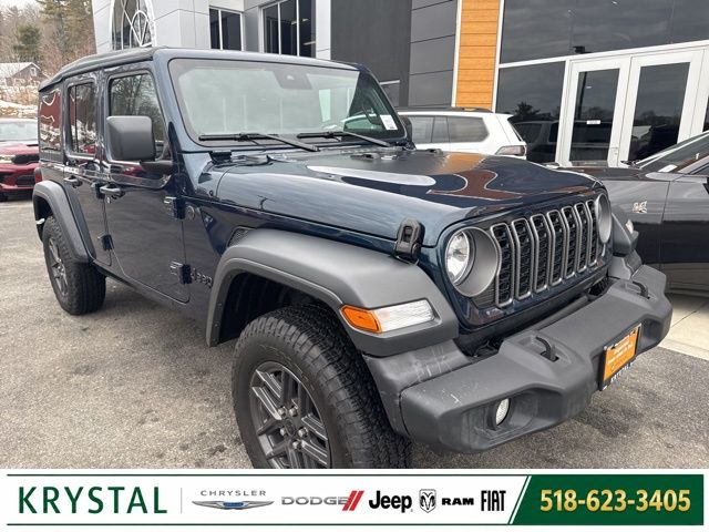 Fathom Blue Pearlcoat 2025 Jeep Wrangler Sport S 4-Door 4WD SUV / Crossover Four-Wheel Drive 8-Speed Automatic