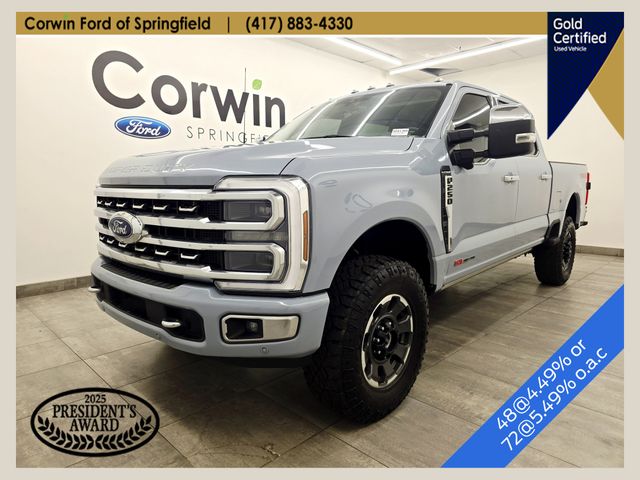 Glacier Gray Metallic Tri-Coat 2024 Ford F-250 Super Duty Pickup Truck Four-Wheel Drive Automatic