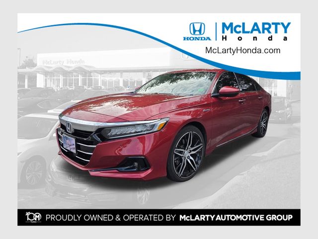 Radiant Red Metallic 2021 Honda Accord Hybrid Sedan Front-Wheel Drive Continuously Variable Transmission