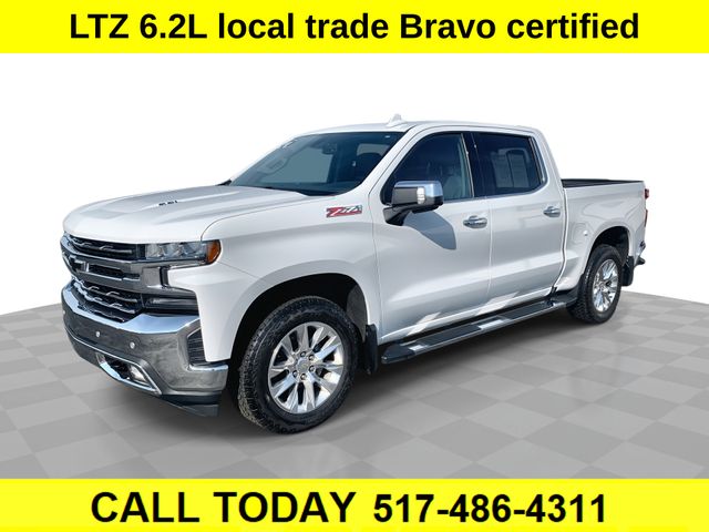 Summit White 2021 Chevrolet Silverado 1500 LTZ Crew Cab 4WD Pickup Truck Four-Wheel Drive Automatic
