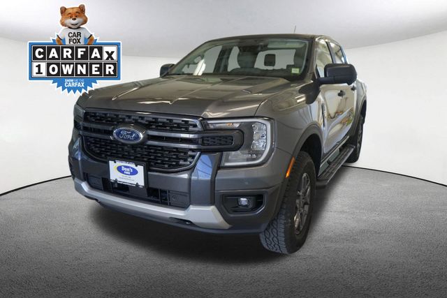 Gray Metallic 2025 Ford Ranger XLT SuperCrew 4WD Pickup Truck Four-Wheel Drive Automatic