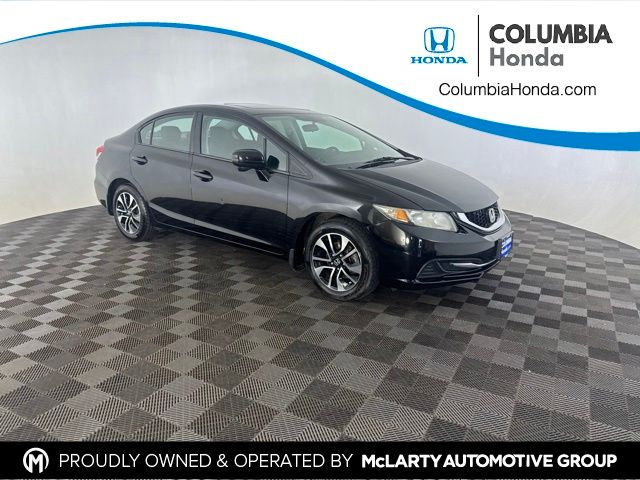 Crystal Black Pearl 2015 Honda Civic Sedan Front-Wheel Drive Continuously Variable Transmission