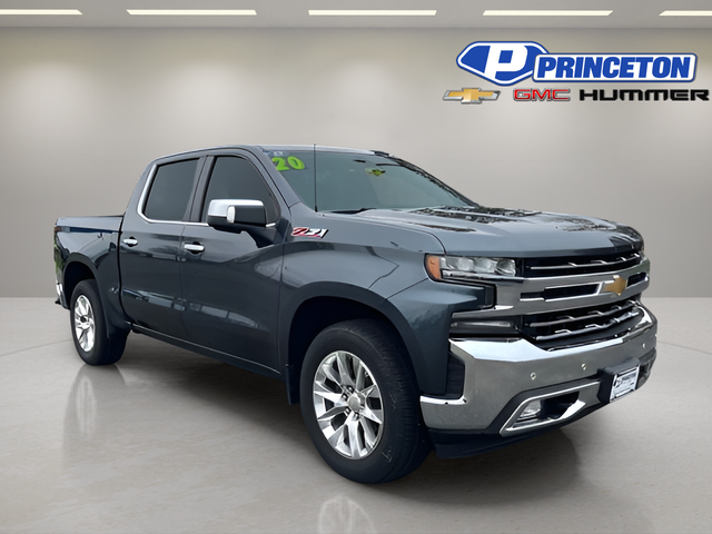 Shadow Gray Metallic 2020 Chevrolet Silverado 1500 LTZ Crew Cab 4WD Pickup Truck Four-Wheel Drive 8-Speed Automatic
