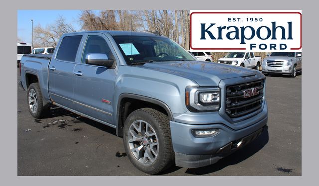 Light Steel Gray Metallic 2016 GMC Sierra 1500 SLE Crew Cab 4WD Pickup Truck Four-Wheel Drive 6-Speed Automatic Overdrive
