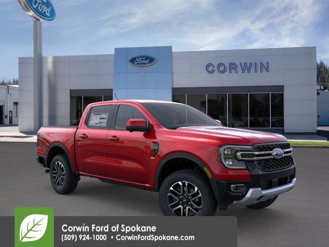 Ruby Red Metallic Tinted Clearcoat 2026 Ford Ranger Lariat SuperCrew 4WD Pickup Truck Four-Wheel Drive Automatic