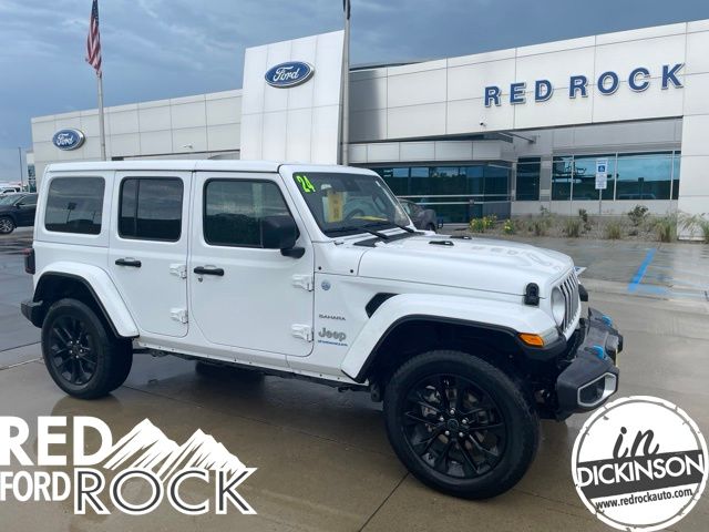Bright White Clearcoat 2024 Jeep Wrangler 4xe SUV / Crossover Four-Wheel Drive 8-Speed Automatic