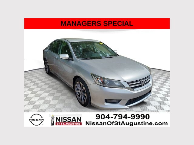 Silver 2014 Honda Accord Sport Sedan Front-Wheel Drive Continuously Variable Transmission