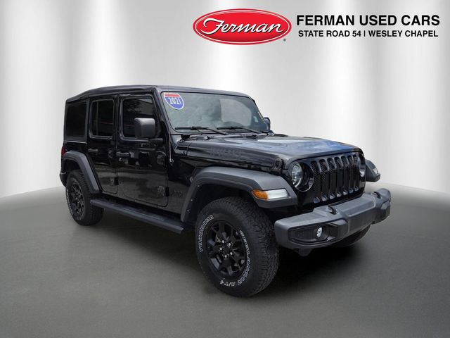 Black Clearcoat 2021 Jeep Wrangler Unlimited Willys 4WD SUV / Crossover Four-Wheel Drive 8-Speed Automatic