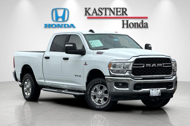 Bright White Clearcoat 2024 RAM 2500 Big Horn Crew Cab 4WD Pickup Truck Four-Wheel Drive 6-Speed Automatic