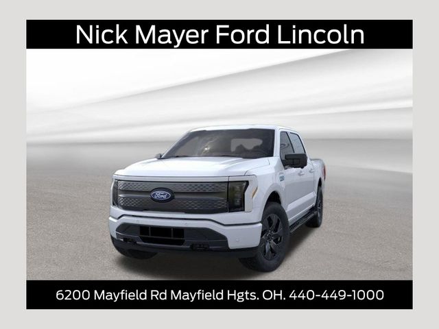 Space White Metallic 2025 Ford F-150 Lightning Pickup Truck All-Wheel Drive Automatic