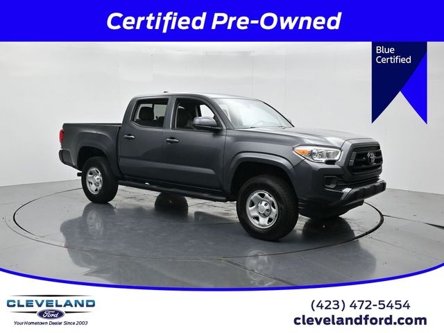 Magnetic Gray Metallic 2022 Toyota Tacoma SR V6 Double Cab 4WD Pickup Truck Four-Wheel Drive 6-Speed Automatic