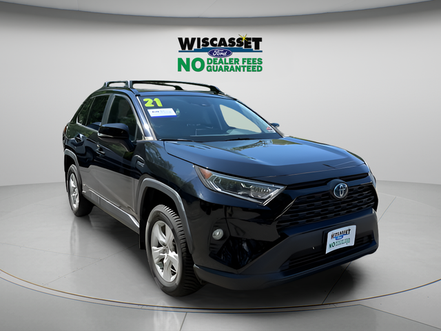 Midnight Black Metallic 2021 Toyota RAV4 Hybrid SUV / Crossover All-Wheel Drive Continuously Variable Transmission