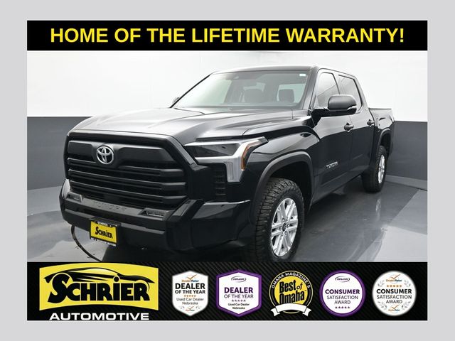 Midnight Black Metallic 2024 Toyota Tundra SR5 CrewMax Cab 4WD Pickup Truck Four-Wheel Drive Automatic