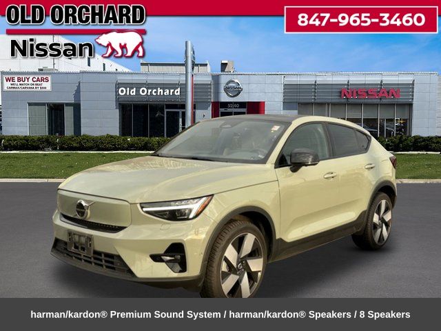 Sage Green Metallic 2023 Volvo C40 Recharge Twin Ultimate eAWD SUV / Crossover All-Wheel Drive 1-Speed Automatic