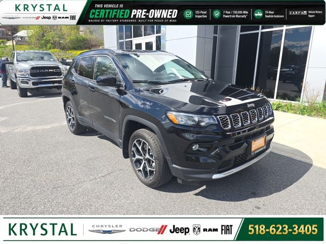 Diamond Black Crystal Pearlcoat 2025 Jeep Compass SUV / Crossover Four-Wheel Drive 8-Speed Automatic