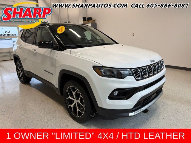 Bright White Clearcoat 2024 Jeep Compass SUV / Crossover Four-Wheel Drive 8-Speed Automatic