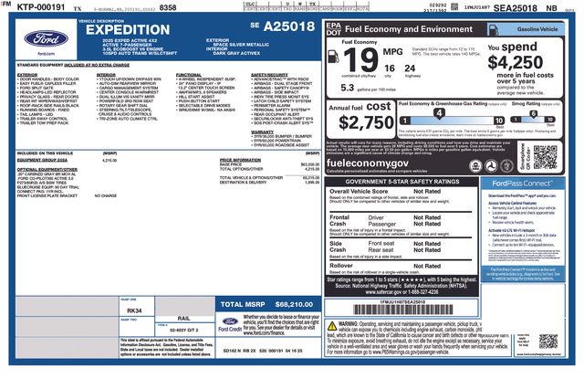 2025 Silver Metallic Ford Expedition Active RWD SUV