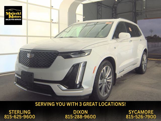 Crystal White Tricoat 2025 Cadillac XT6 SUV / Crossover Four-Wheel Drive 9-Speed Automatic