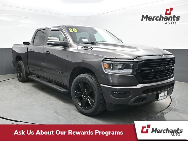 Gray (Granite Crystal Metallic Clearcoat) 2020 RAM 1500 Big Horn Crew Cab 4WD Pickup Truck Four-Wheel Drive 8-Speed Automatic