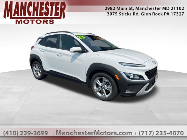 Lunar White 2023 Hyundai Kona SUV / Crossover All-Wheel Drive Continuously Variable Transmission