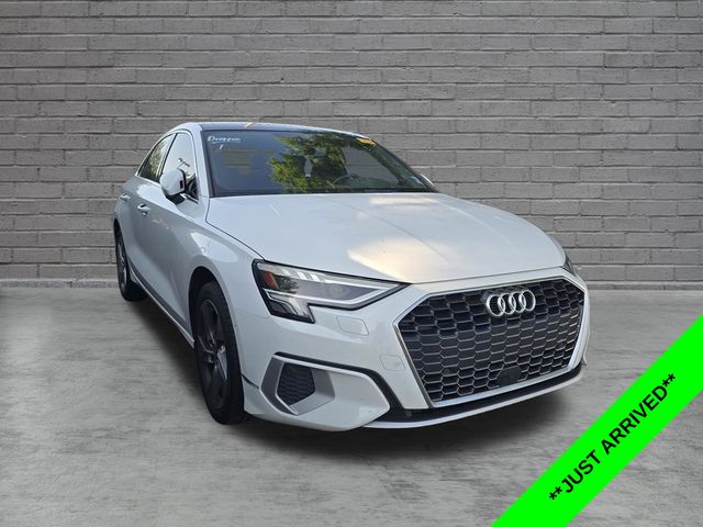 Glacier White 2024 Audi A3 Sedan Front-Wheel Drive 7-Speed Automatic