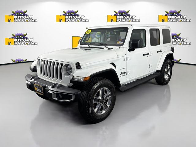 Bright White Clearcoat 2021 Jeep Wrangler Unlimited Sahara 4WD SUV / Crossover Four-Wheel Drive 8-Speed Automatic