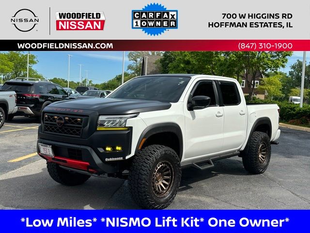 Glacier White 2023 Nissan Frontier Pickup Truck Four-Wheel Drive 9-Speed Automatic