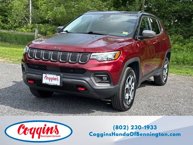 Velvet Red Pearlcoat 2022 Jeep Compass SUV / Crossover Four-Wheel Drive 9-Speed Automatic