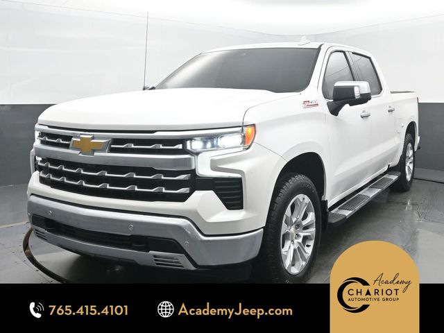 White (Iridescent Pearl Tricoat) 2023 Chevrolet Silverado 1500 LTZ Crew Cab 4WD Pickup Truck Four-Wheel Drive Automatic