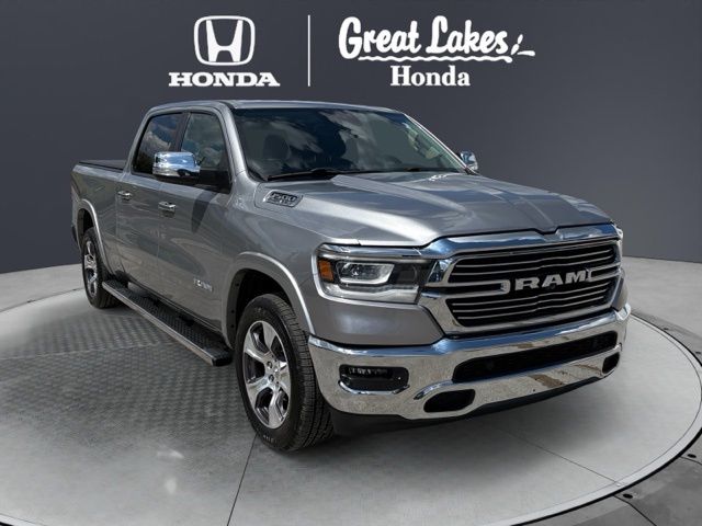 Billet Silver Metallic Clearcoat 2019 RAM 1500 Laramie Crew Cab 4WD Pickup Truck Four-Wheel Drive 8-Speed Automatic