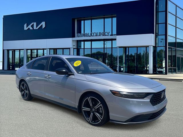 Lunar Silver Metallic 2023 Honda Accord Hybrid Sport FWD Sedan Front-Wheel Drive Continuously Variable Transmission