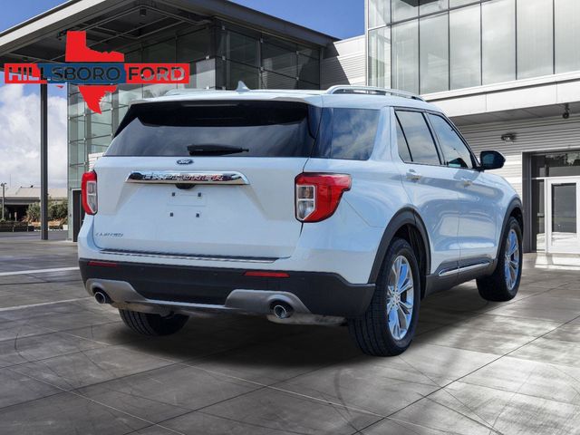 2021 White Ford Explorer Limited RWD SUV