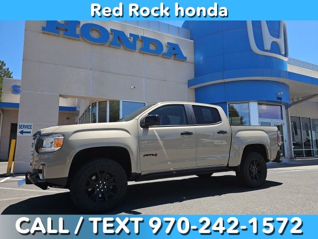 Desert Sand Metallic 2021 GMC Canyon Pickup Truck Four-Wheel Drive 8-Speed Automatic