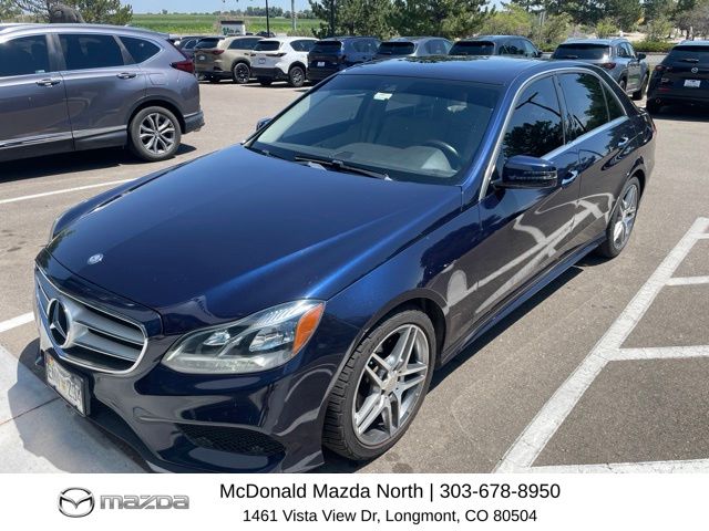 Blue 2016 Mercedes-Benz E-Class Sedan All-Wheel Drive 7-Speed Automatic