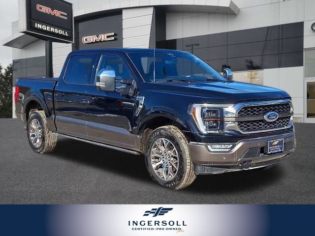 Agate Black Metallic 2022 Ford F-150 King Ranch SuperCrew 4WD Pickup Truck Four-Wheel Drive Automatic