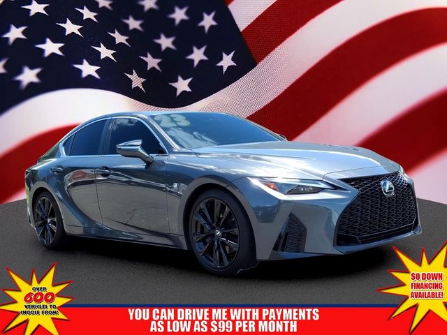 Gray 2023 Lexus IS Sedan Rear-Wheel Drive 8-Speed Automatic