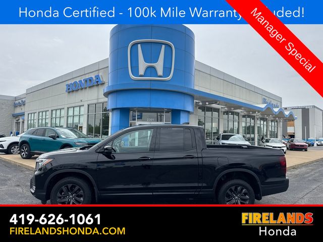 Crystal Black 2023 Honda Ridgeline Pickup Truck All-Wheel Drive 9-Speed Automatic