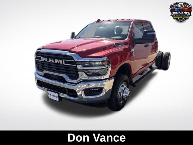 Flame Red Clearcoat 2026 RAM 3500 Chassis Tradesman Crew Cab LB DRW 4WD Pickup Truck Four-Wheel Drive 8-Speed Automatic