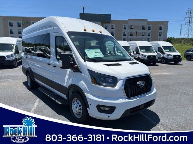 Oxford White 2026 Ford Transit Passenger 350 HD XLT High Roof Extended LB DRW RWD Van Rear-Wheel Drive