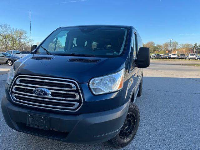 Blue 2017 Ford Transit Passenger 150 XLT Low Roof RWD with 60/40 Passenger-Side Doors Van Rear-Wheel Drive 6-Speed Automatic Overdrive