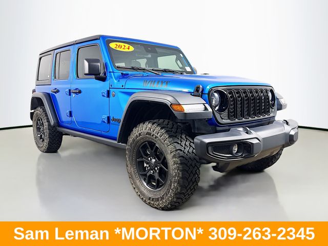 Hydro Blue Pearl Coat 2024 Jeep Wrangler SUV / Crossover Four-Wheel Drive 8-Speed Automatic