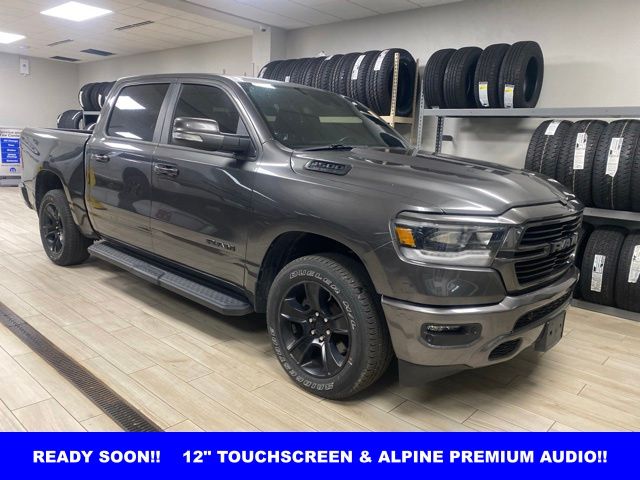 Gray (Granite Crystal Metallic Clearcoat) 2022 RAM 1500 Pickup Truck Four-Wheel Drive 8-Speed Automatic