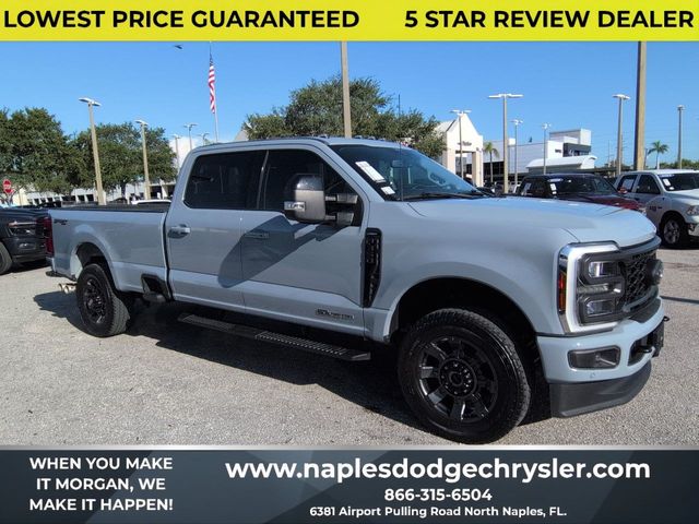 Glacier Gray Metallic TriCoat 2024 Ford F-350 Super Duty Pickup Truck Four-Wheel Drive Automatic