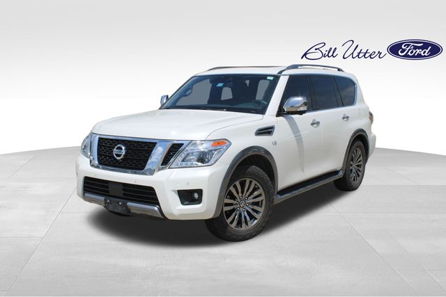 Pearl White 2018 Nissan Armada Platinum 4WD SUV / Crossover Four-Wheel Drive 7-Speed Automatic