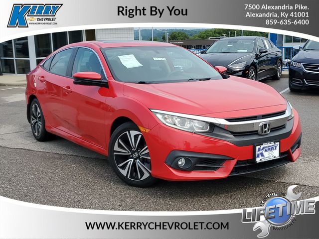 Rallye Red 2017 Honda Civic Sedan Front-Wheel Drive Continuously Variable Transmission
