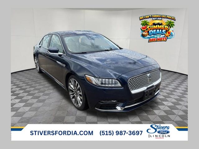 Sapphire Blue Metallic 2017 Lincoln Continental Reserve AWD Sedan All-Wheel Drive 6-Speed Automatic