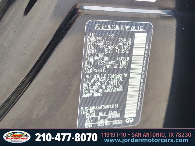 Used Car 2022 Infiniti Qx80  Luxe For Sale Under $40,000 In San Antonio, Texas