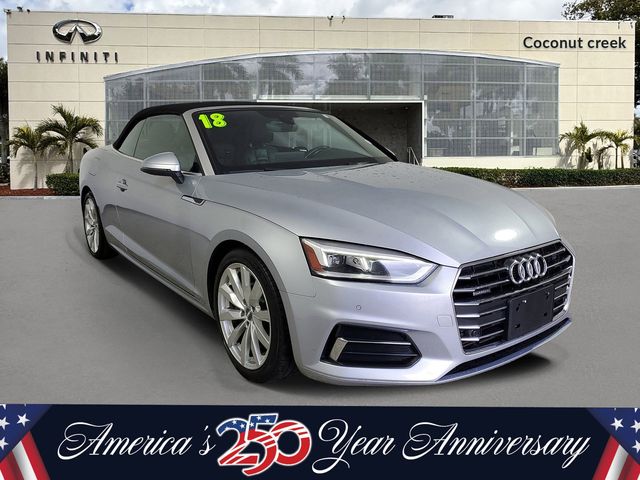 Florett Silver Metallic/Black Roof 2018 Audi A5 2.0T quattro Premium Plus Cabriolet AWD Convertible All-Wheel Drive 7-Speed Automatic