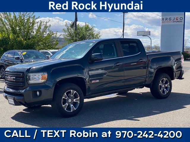 Dark Slate Metallic 2018 GMC Canyon All Terrain Crew Cab 4WD with Cloth Pickup Truck Four-Wheel Drive 8-Speed Automatic