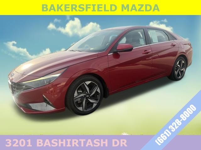 Scarlet Red Pearl 2023 Hyundai Elantra Limited FWD Sedan Front-Wheel Drive Continuously Variable Transmission